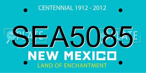 SEA5085 New Mexico License Plate