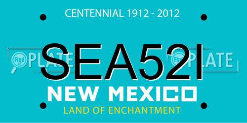 SEA52I New Mexico License Plate