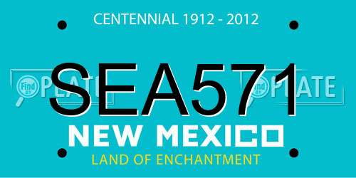 SEA571 New Mexico License Plate