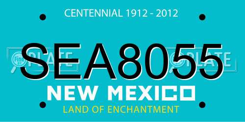 SEA8055 New Mexico License Plate