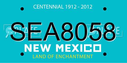 SEA8058 New Mexico License Plate
