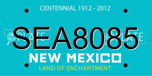 SEA8085 New Mexico License Plate