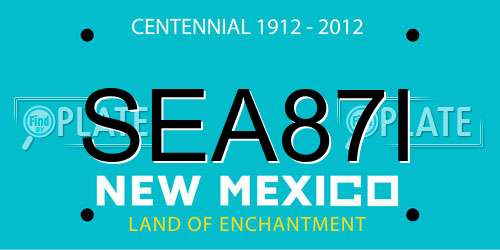 SEA87I New Mexico License Plate