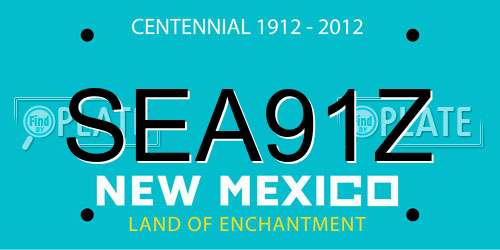 SEA91Z New Mexico License Plate