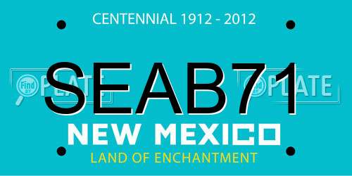 SEAB71 New Mexico License Plate