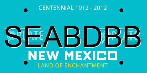 SEABDBB New Mexico License Plate
