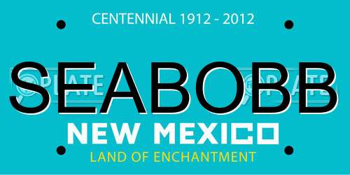 SEABOBB New Mexico License Plate