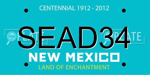 SEAD34 New Mexico License Plate