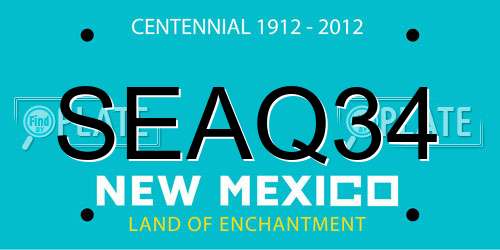 SEAQ34 New Mexico License Plate