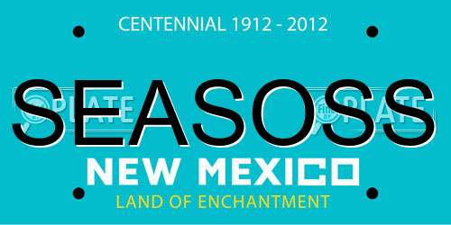 SEASOSS New Mexico License Plate