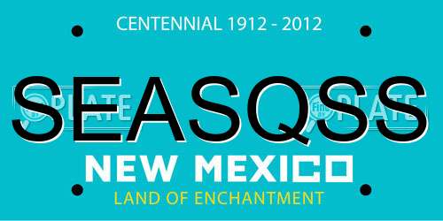 SEASQSS New Mexico License Plate