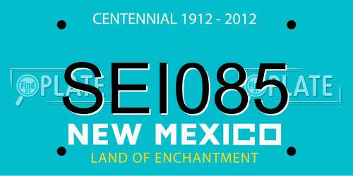 SEI085 New Mexico License Plate