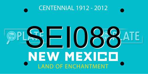 SEI088 New Mexico License Plate