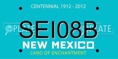 SEI08B New Mexico License Plate