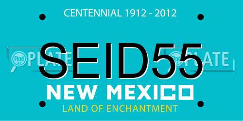 SEID55 New Mexico License Plate