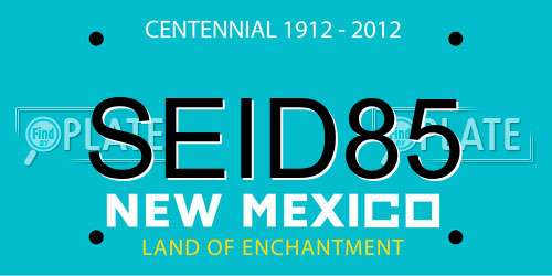 SEID85 New Mexico License Plate