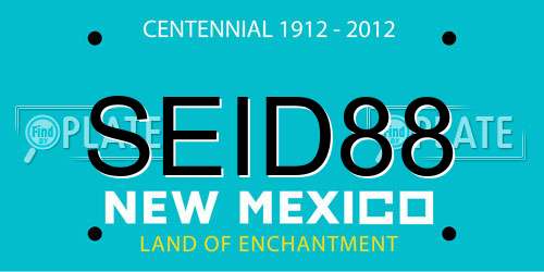 SEID88 New Mexico License Plate