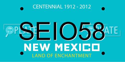 SEIO58 New Mexico License Plate
