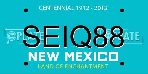 SEIQ88 New Mexico License Plate