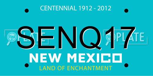 SENQ17 New Mexico License Plate