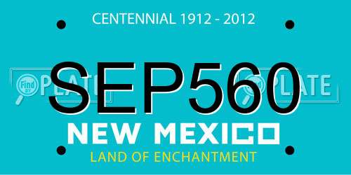 SEP560 New Mexico License Plate
