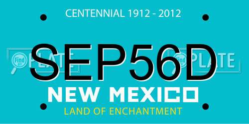 SEP56D New Mexico License Plate