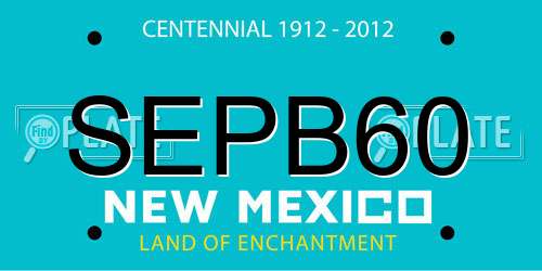 SEPB60 New Mexico License Plate