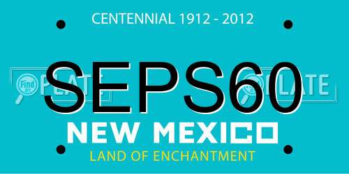 SEPS60 New Mexico License Plate