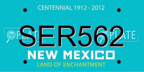 SER562 New Mexico License Plate