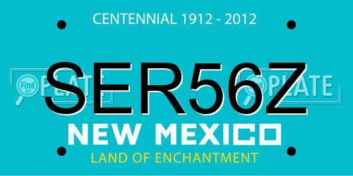 SER56Z New Mexico License Plate