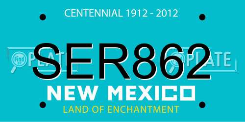 SER862 New Mexico License Plate