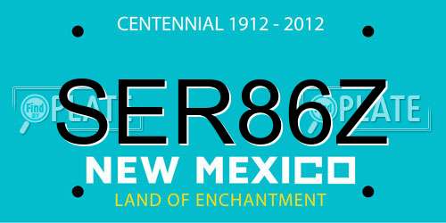 SER86Z New Mexico License Plate