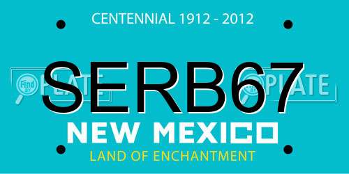 SERB67 New Mexico License Plate