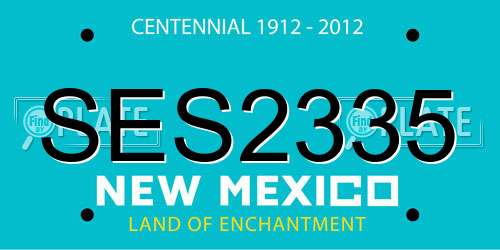 SES2335 New Mexico License Plate