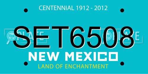 SET6508 New Mexico License Plate