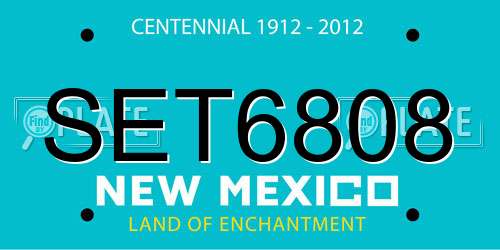SET6808 New Mexico License Plate