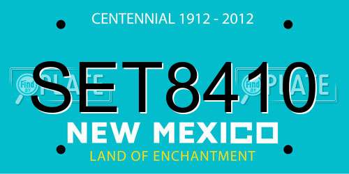 SET8410 New Mexico License Plate