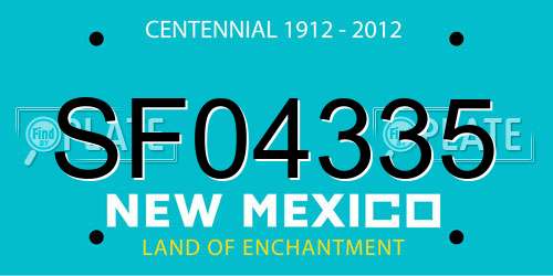 SF04335 New Mexico License Plate