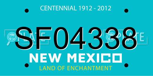 SF04338 New Mexico License Plate
