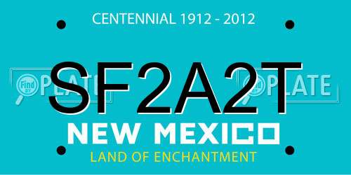 SF2A2T New Mexico License Plate