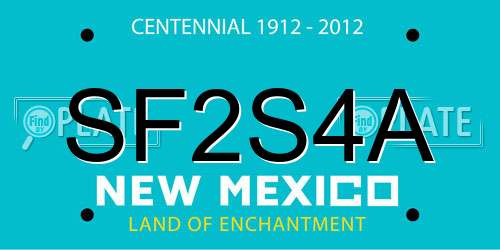 SF2S4A New Mexico License Plate