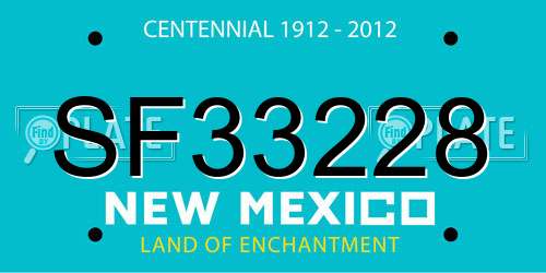 SF33228 New Mexico License Plate