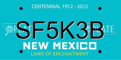 SF5K3B New Mexico License Plate