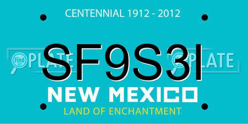 SF9S3I New Mexico License Plate
