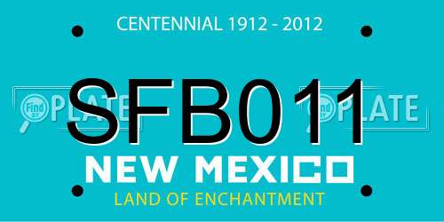 SFB011 New Mexico License Plate
