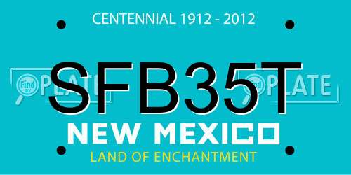 SFB35T New Mexico License Plate