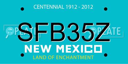 SFB35Z New Mexico License Plate