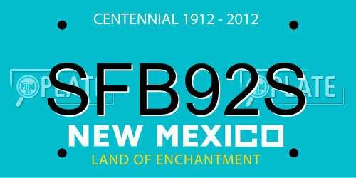SFB92S New Mexico License Plate