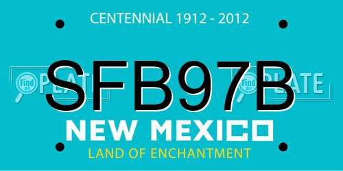 SFB97B New Mexico License Plate