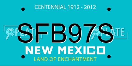 SFB97S New Mexico License Plate